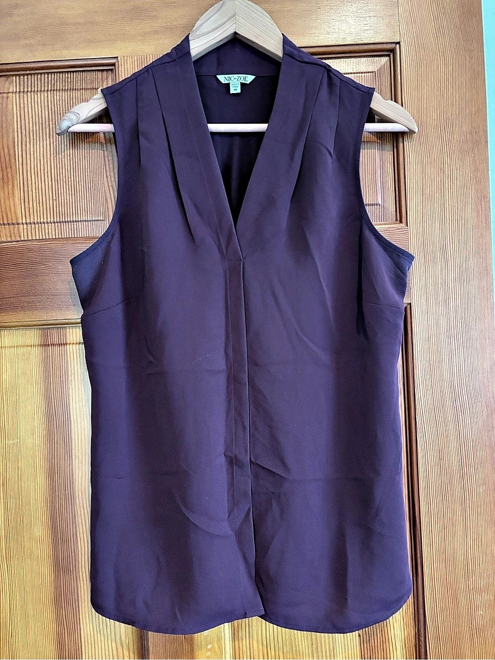 NIC+ZOE Sleeveless Blouse in Purple Size Medium Like New